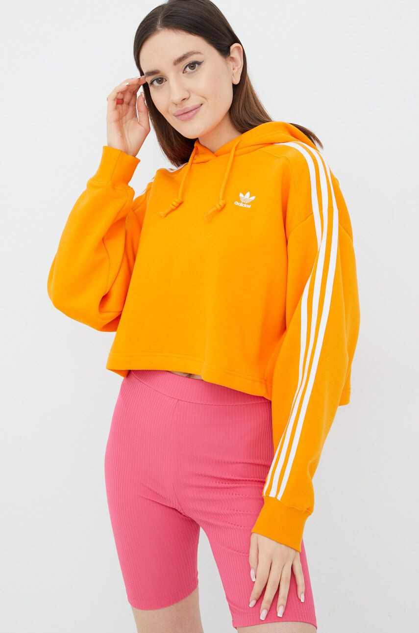 adidas Originals Mikina Adicolor HC2015-BORANG dámska oranžová farba s nášivkou - Pepit.sk