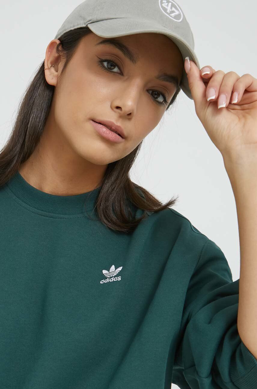 adidas Originals Mikina Always Original dámska zelená farba s nášivkou - Pepit.sk