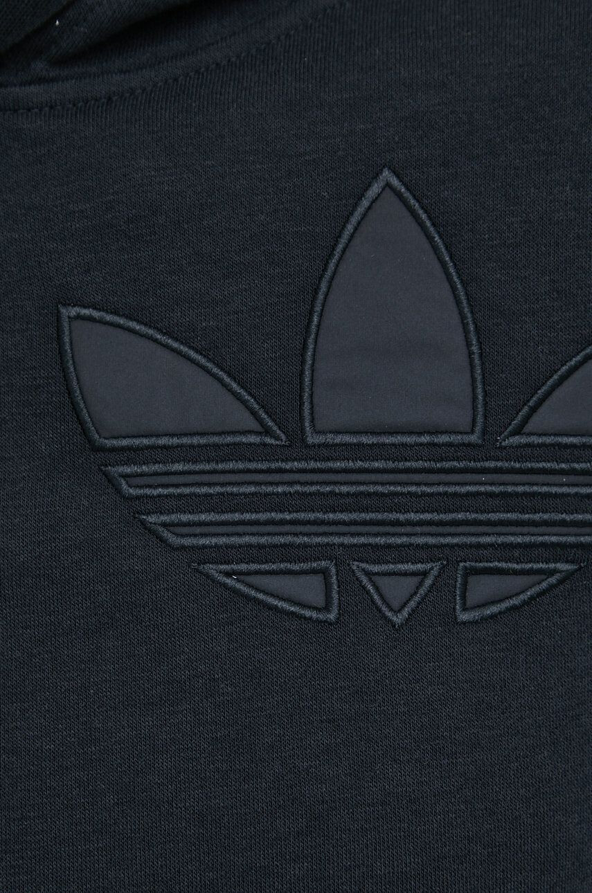 adidas Originals Mikina Trefoil Moments HE4732 dámska čierna farba s nášivkou - Pepit.sk