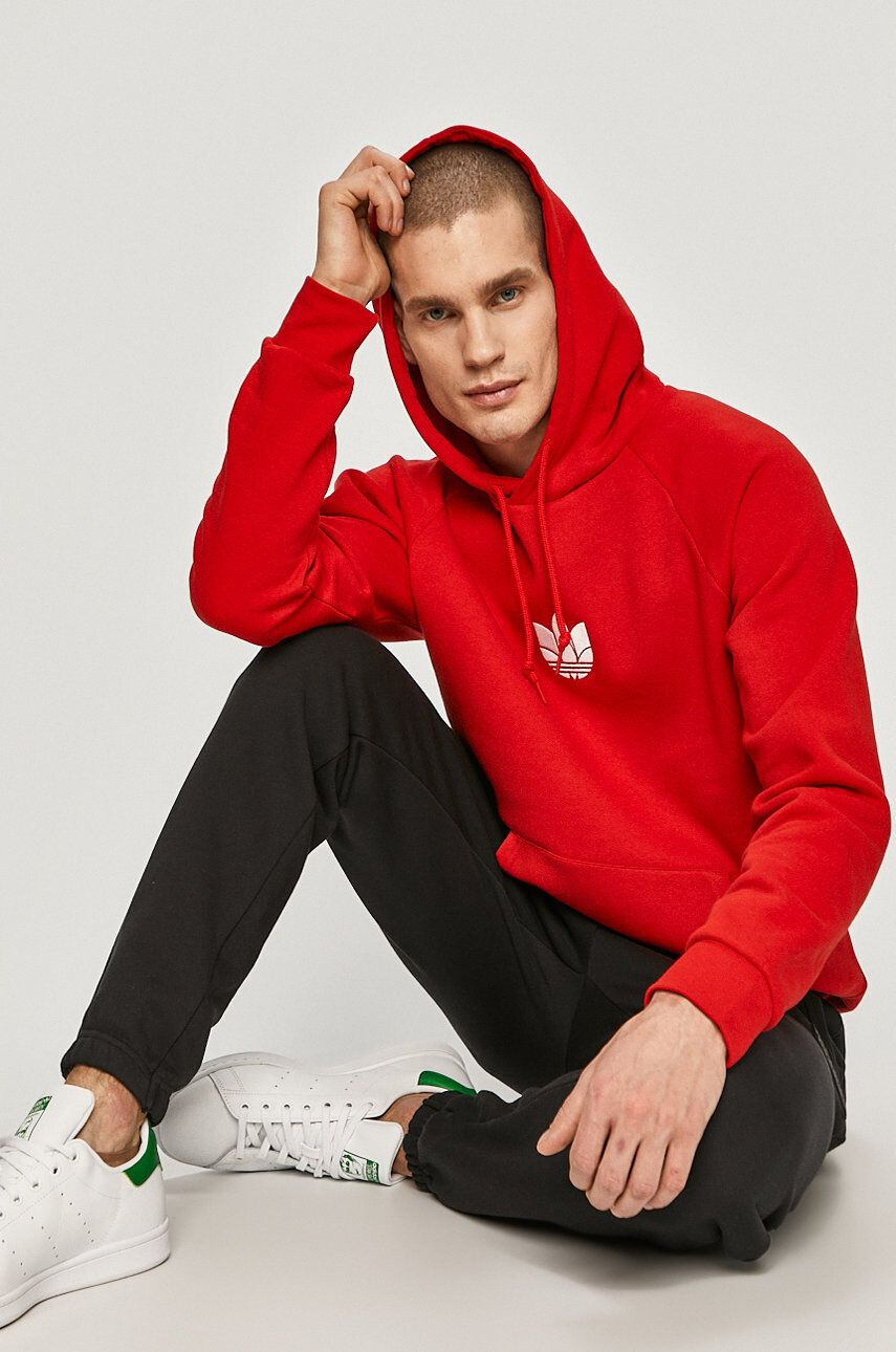 adidas Originals Nohavice dámske hnedá farba zvony vysoký pás - Pepit.sk