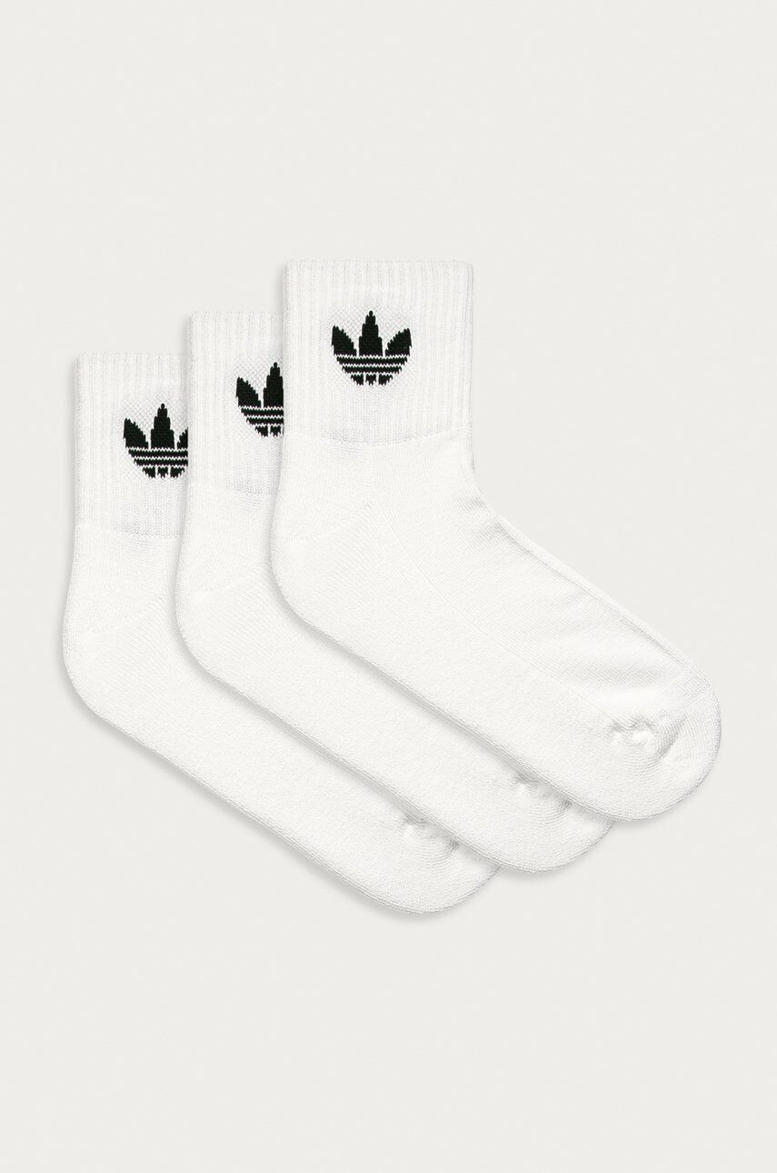 adidas Originals Ponožky 3-pak biela farba - Pepit.sk