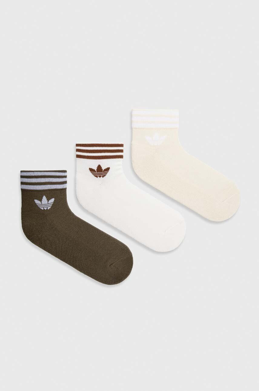 adidas Originals Ponožky 3-pak béžová farba - Pepit.sk