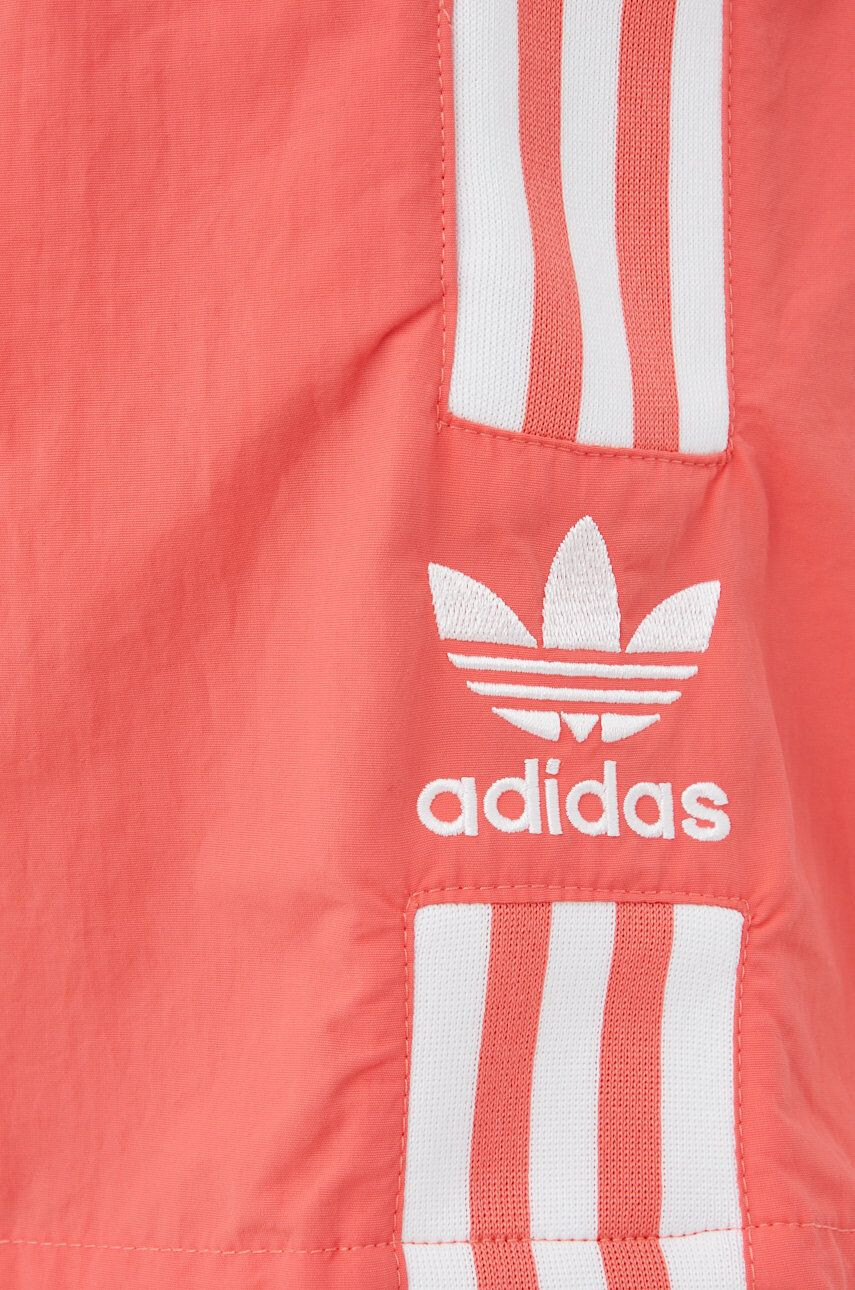 adidas Originals Šortky Adicolor HF7454 dámske ružová farba s nášivkou vysoký pás - Pepit.sk