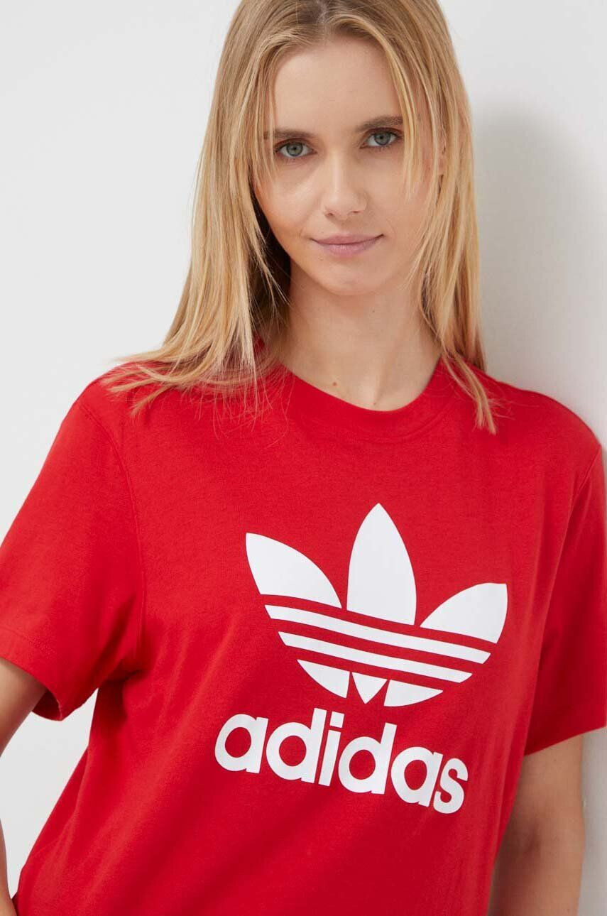 adidas Originals Tričko dámsky červená farba - Pepit.sk