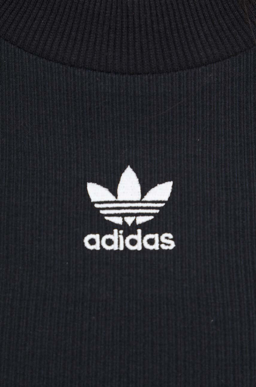 adidas Originals Tričko HF3395 dámsky čierna farba s polorolákom - Pepit.sk