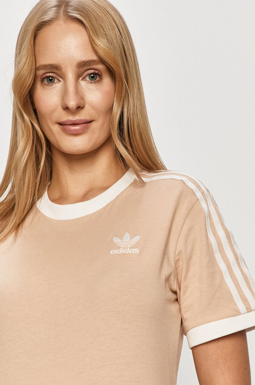 adidas Originals Tričko dámsky béžová farba - Pepit.sk