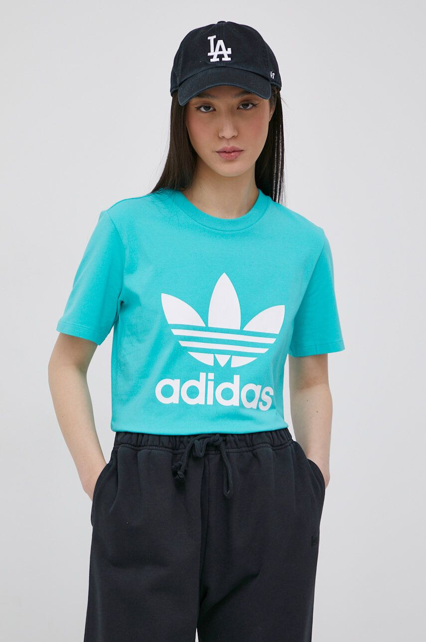 adidas Originals Tričko Adicolor HE6869 dámske tyrkysová farba - Pepit.sk