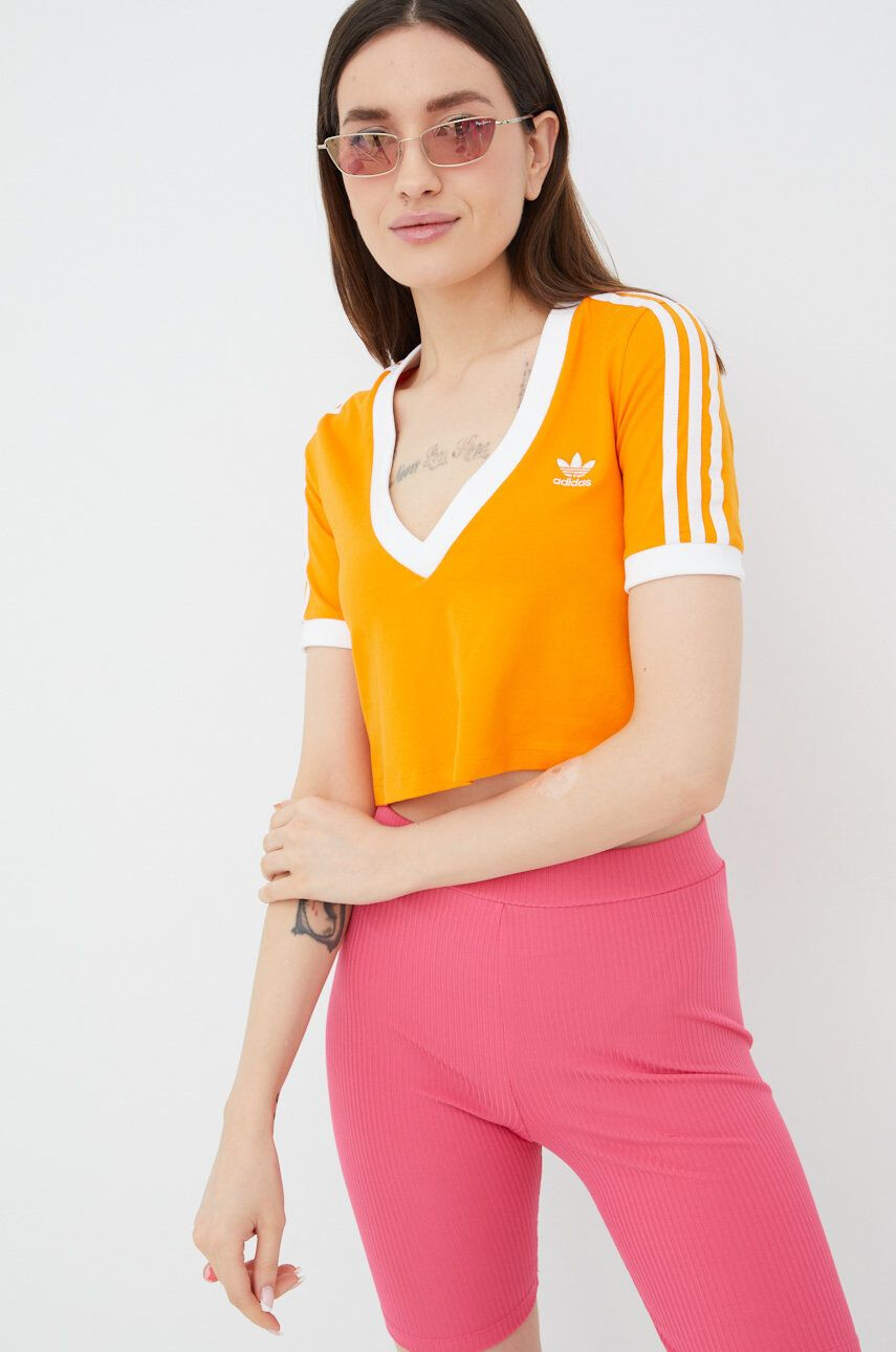 adidas Originals Tričko Adicolor HC2029-BORANG dámske oranžová farba - Pepit.sk