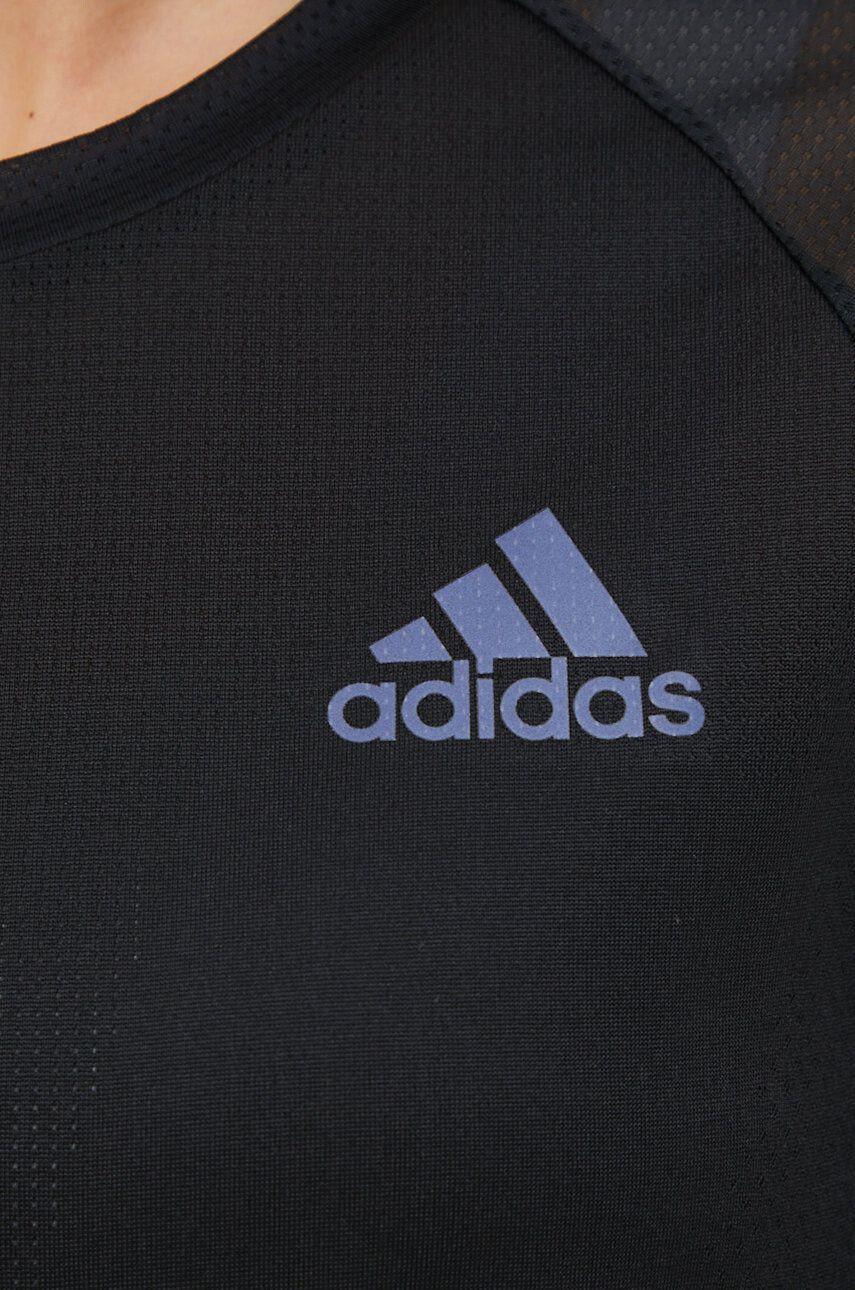 adidas Performance Bežecké tričko s dlhým rukávom Parley Adizero čierna farba - Pepit.sk