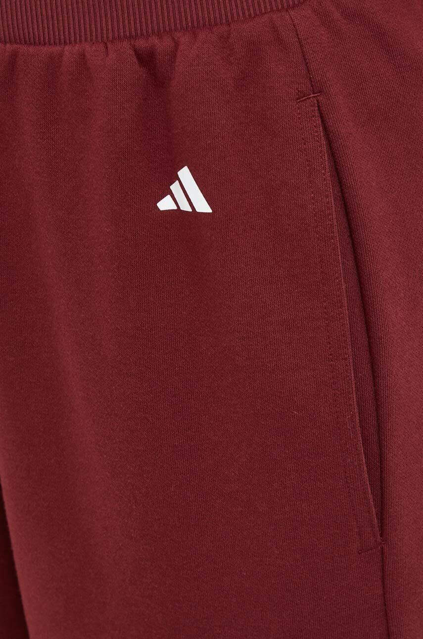 adidas Performance Nohavice na jogu Studio bordová farba jednofarebné - Pepit.sk