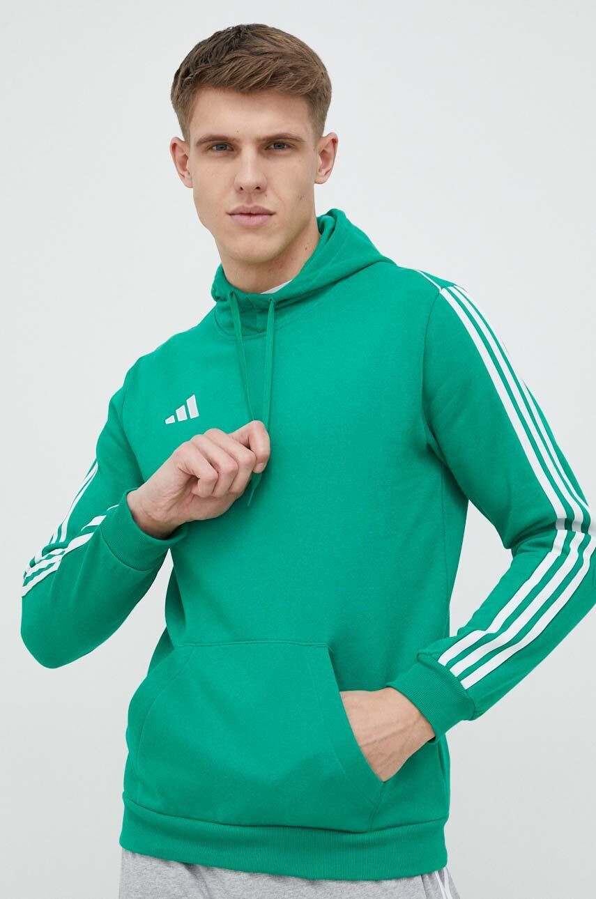 adidas Performance Tepláková mikina Tiro 23 zelená farba s kapucňou s nášivkou - Pepit.sk