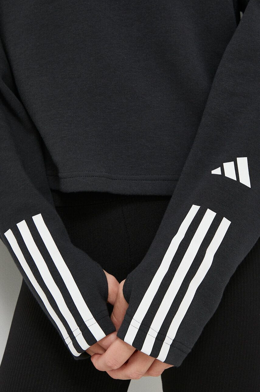 adidas Performance Tréningová mikina čierna farba s kapucňou s potlačou - Pepit.sk