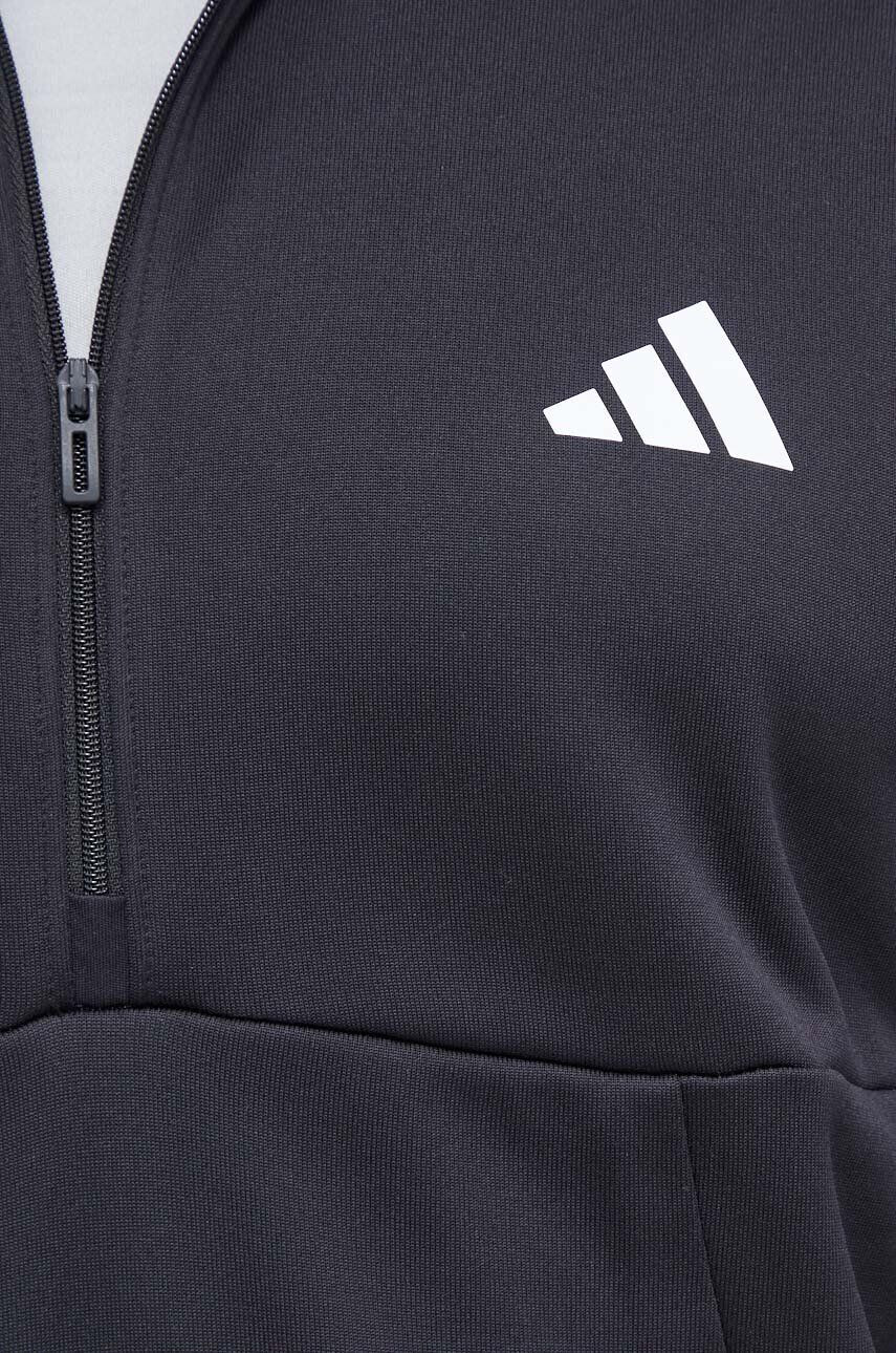 adidas Performance Tréningová mikina čierna farba jednofarebná - Pepit.sk