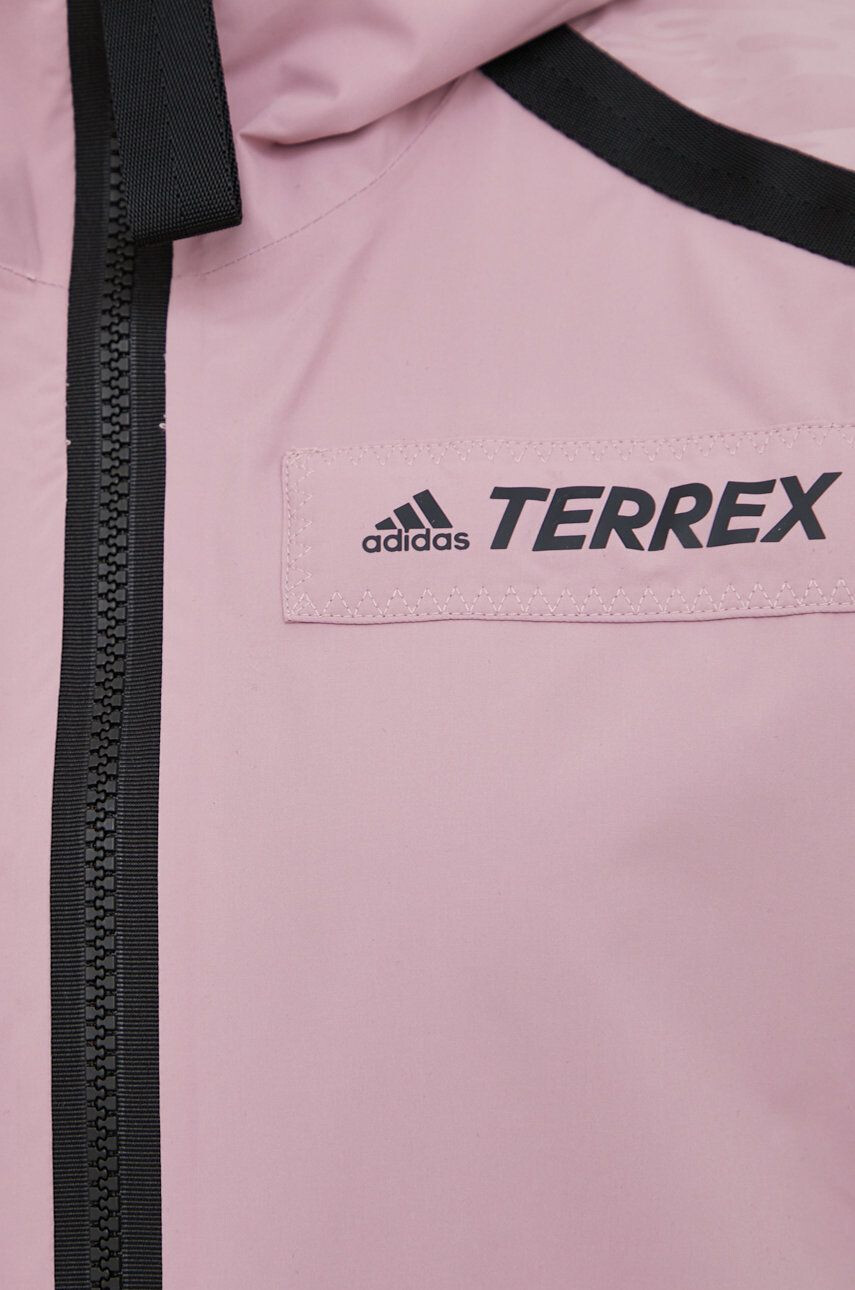 adidas TERREX Nepremokavá bunda Utilitas dámska ružová farba prechodná - Pepit.sk