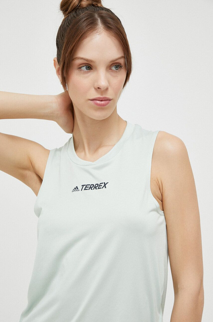 adidas TERREX Športový top Multi dámsky zelená farba - Pepit.sk