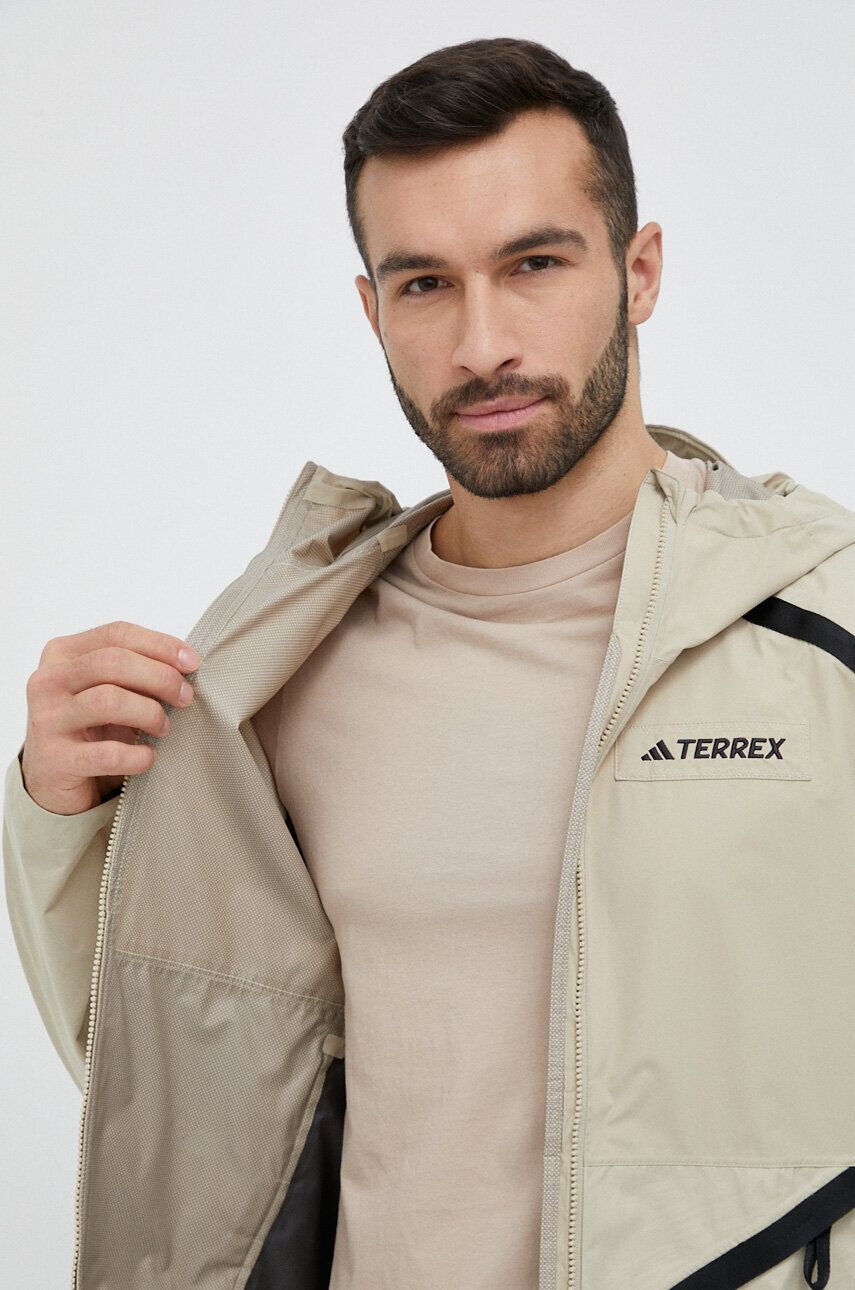 adidas TERREX Turistická bunda Utilitas béžová farba - Pepit.sk