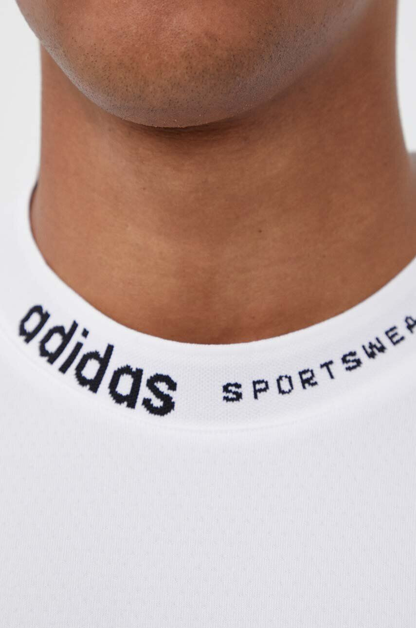 adidas Tričko pánske biela farba s nášivkou - Pepit.sk