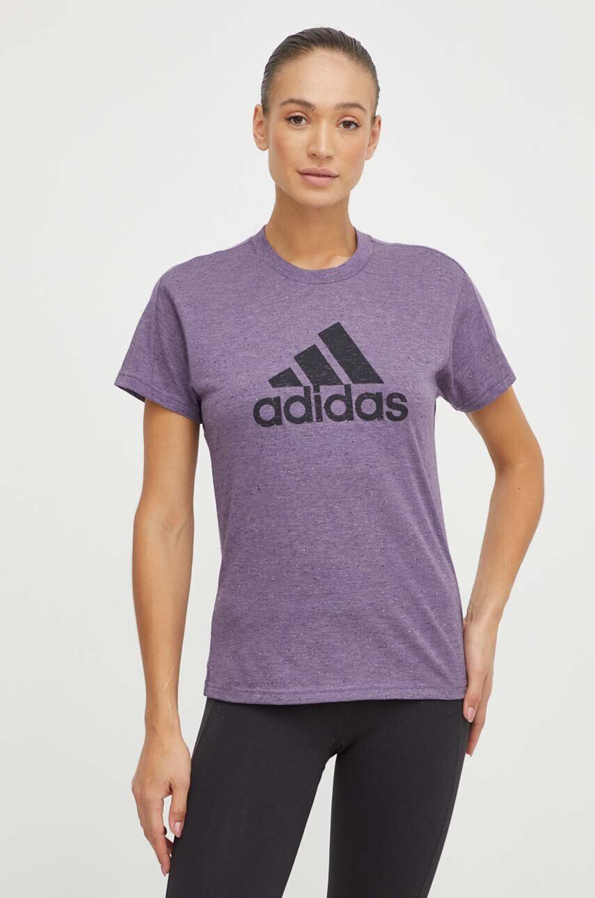 adidas Tričko dámsky fialová farba - Pepit.sk