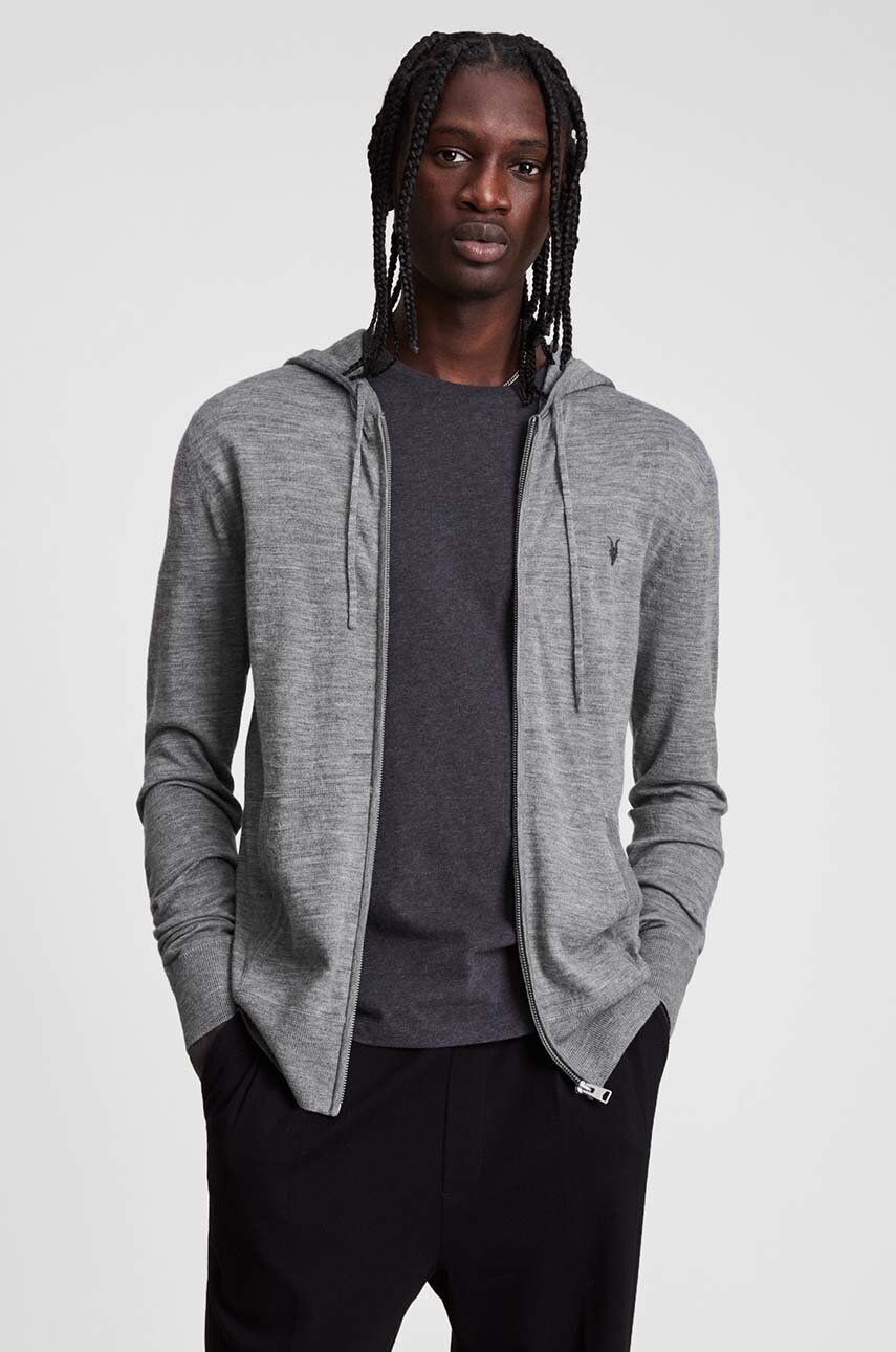 AllSaints Mikina Mode Merino Zip Hood - Pepit.sk