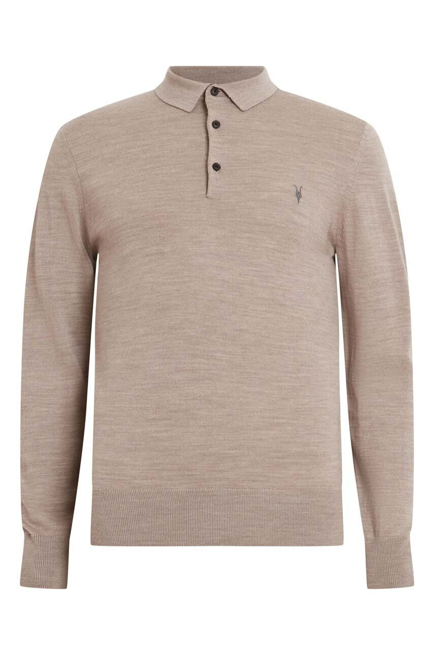 AllSaints Sveter Mode Merino LS Polo - Pepit.sk