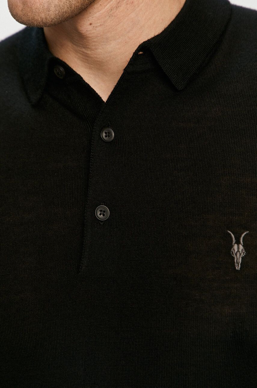 AllSaints Tričko s dlhým rukávom Mode Merino LS Polo - Pepit.sk