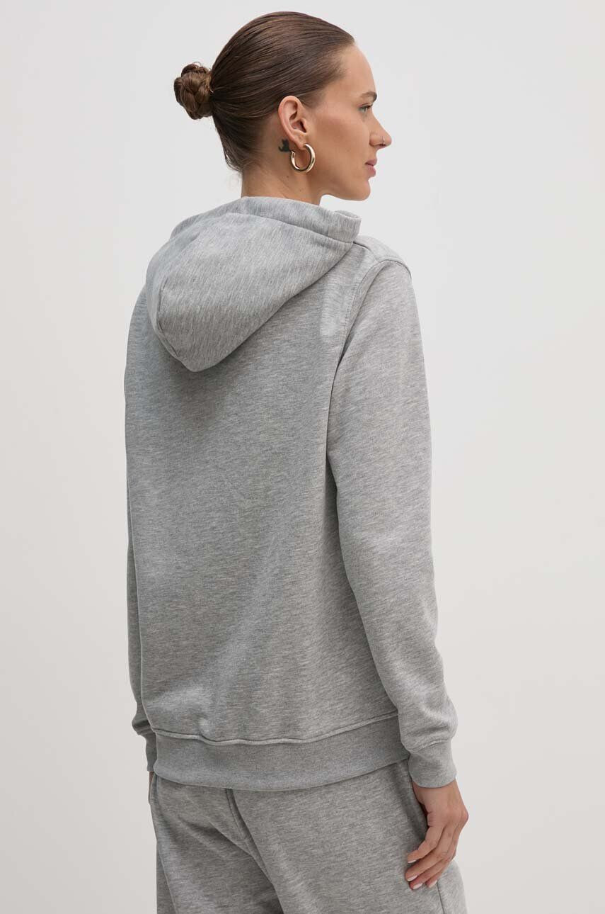 Alpha Industries Mikina 196032.17-grey dámska šedá farba s kapucňou s potlačou - Pepit.sk