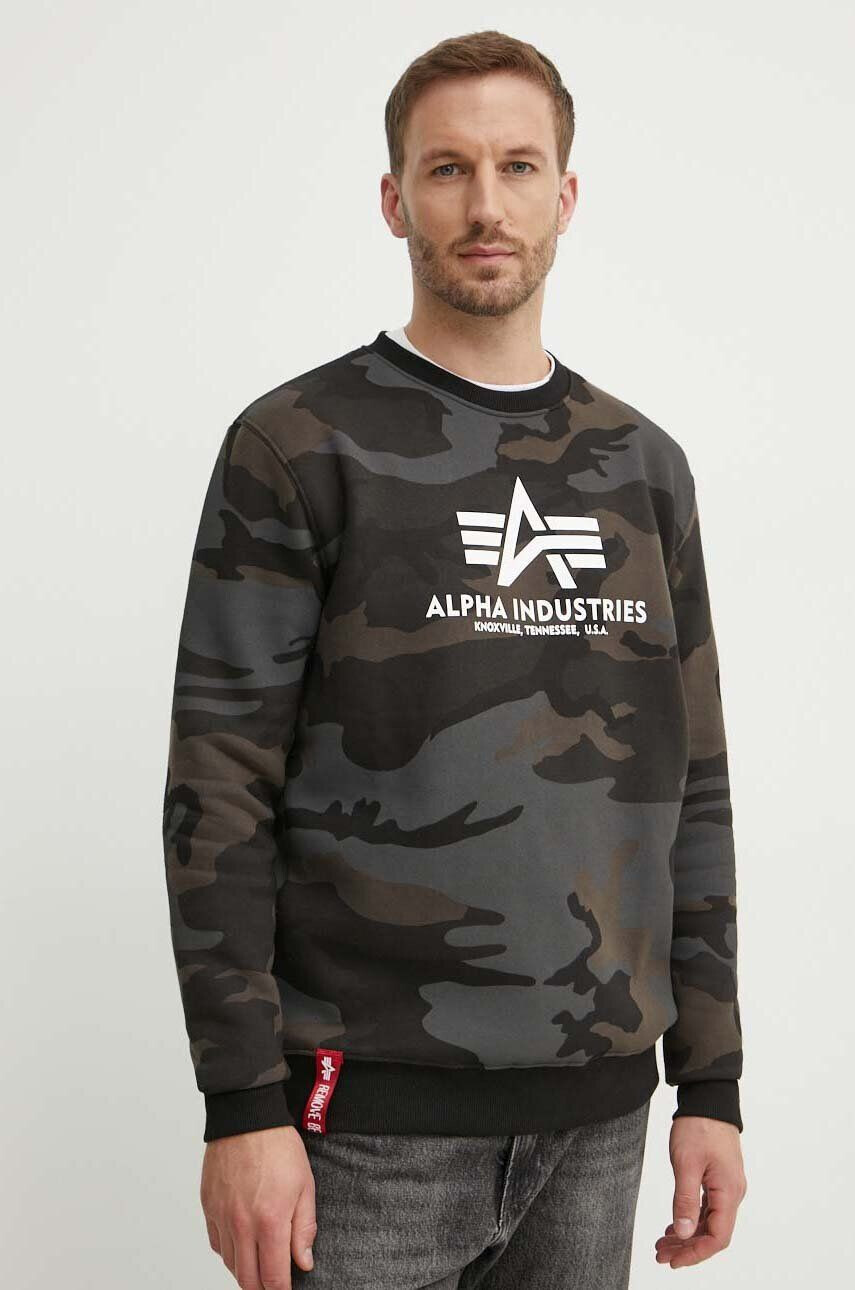 Alpha Industries Mikina 178302C-black šedá farba - Pepit.sk