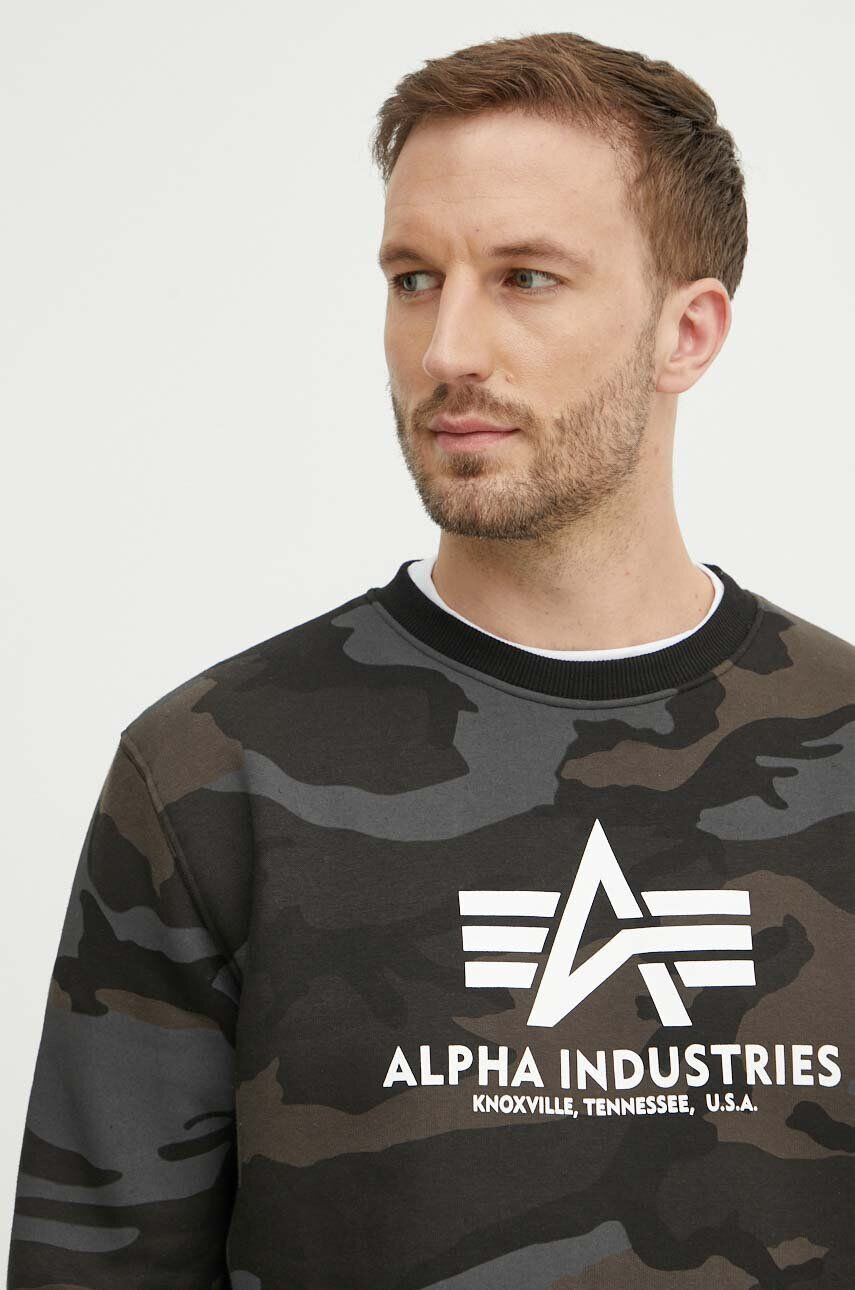 Alpha Industries Mikina 178302C-black šedá farba - Pepit.sk