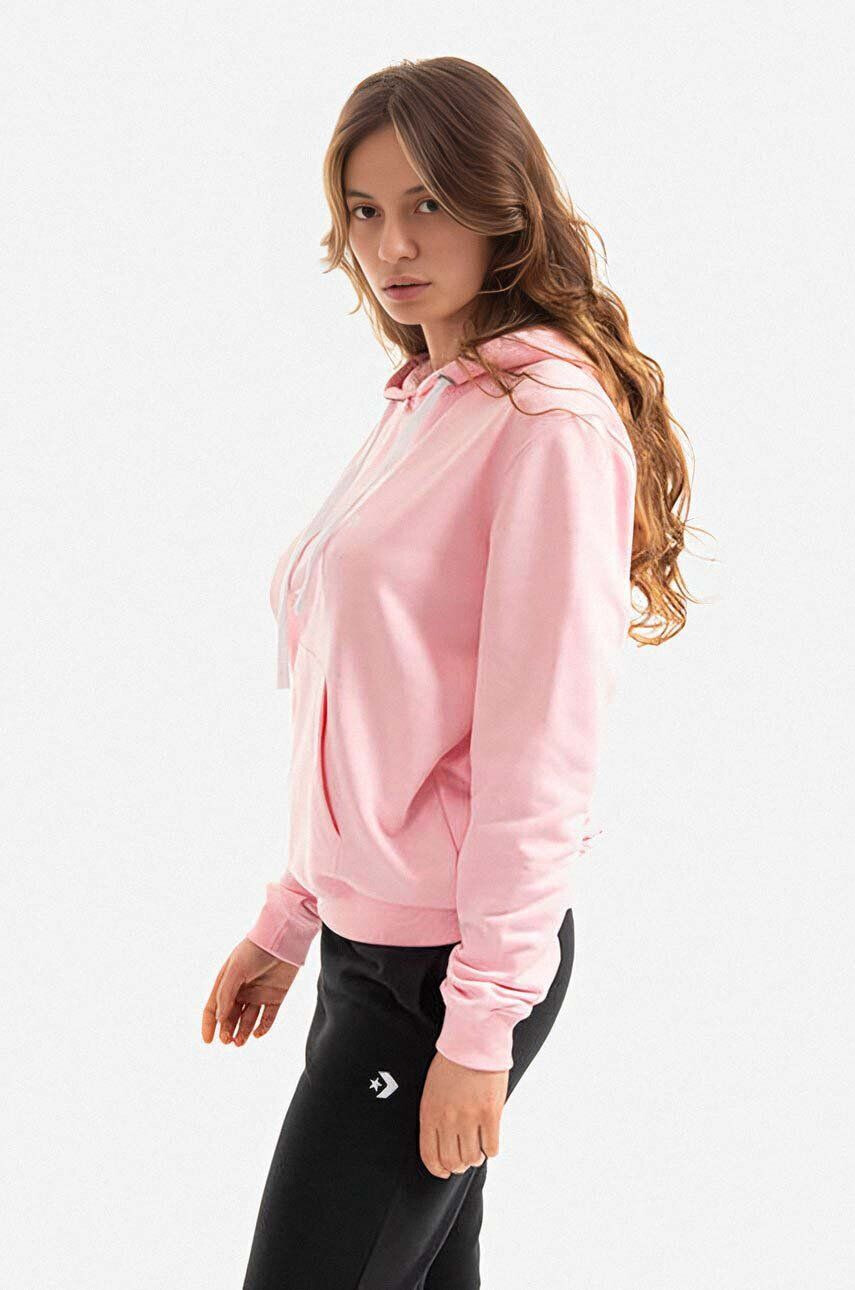 Alpha Industries Mikina 196032.491-pink dámska ružová farba s kapucňou s potlačou - Pepit.sk