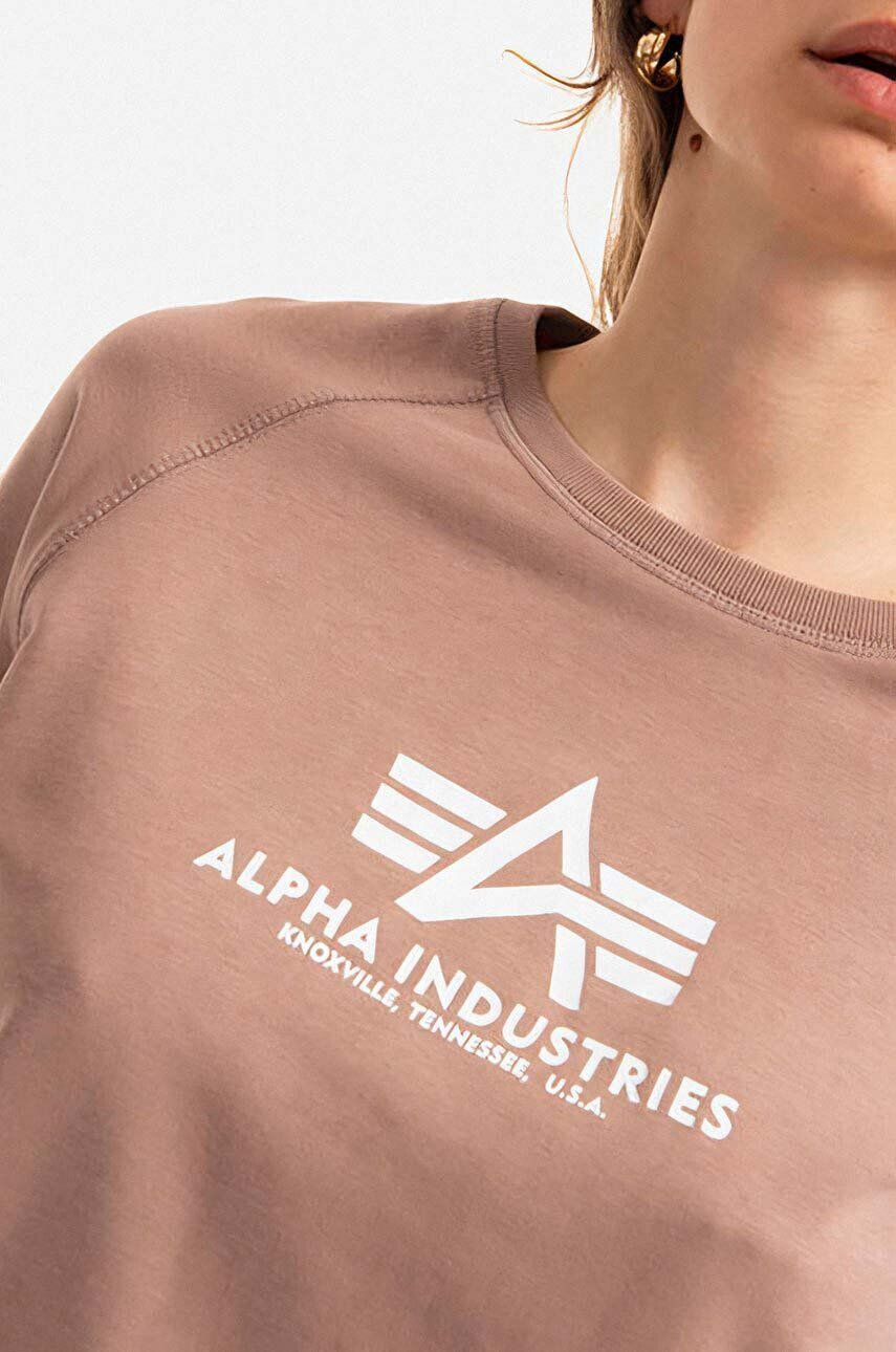 Alpha Industries Mikina 196031.416-pink dámska ružová farba s potlačou - Pepit.sk