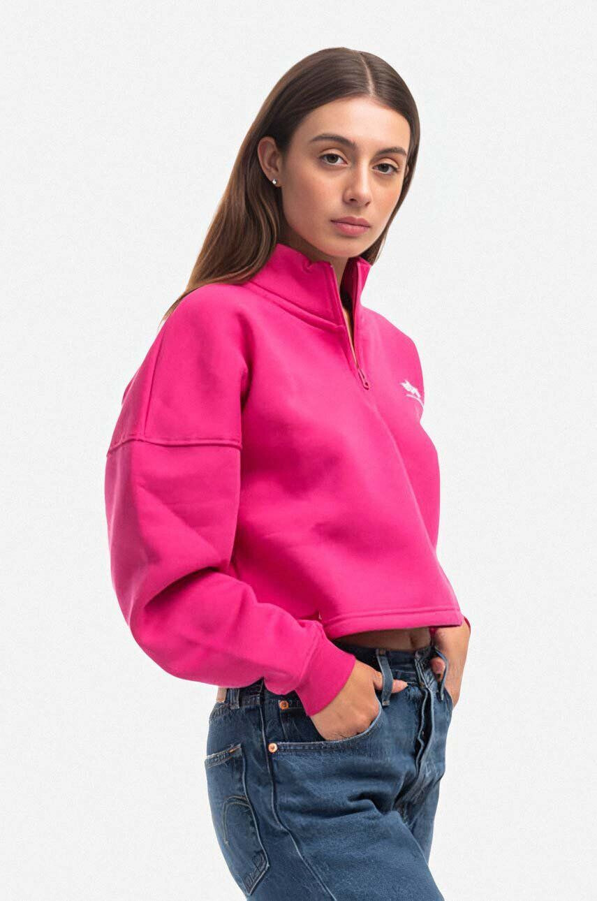 Alpha Industries Mikina Sweats & Hoodys 108031.651-pink dámska ružová farba jednofarebná - Pepit.sk