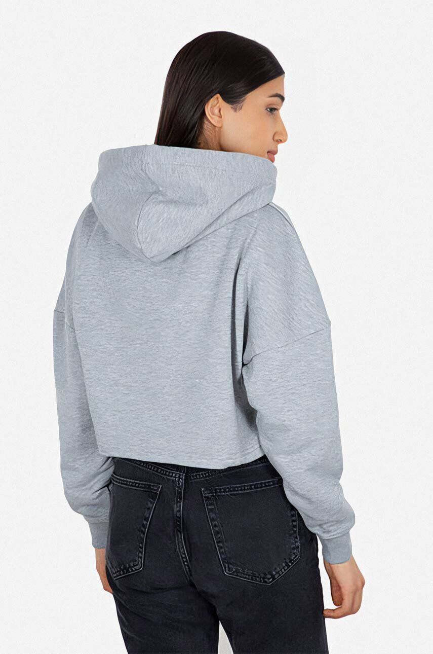 Alpha Industries Mikina Sweats & Hoodys 116057.230-grey dámska šedá farba s kapucňou s potlačou - Pepit.sk