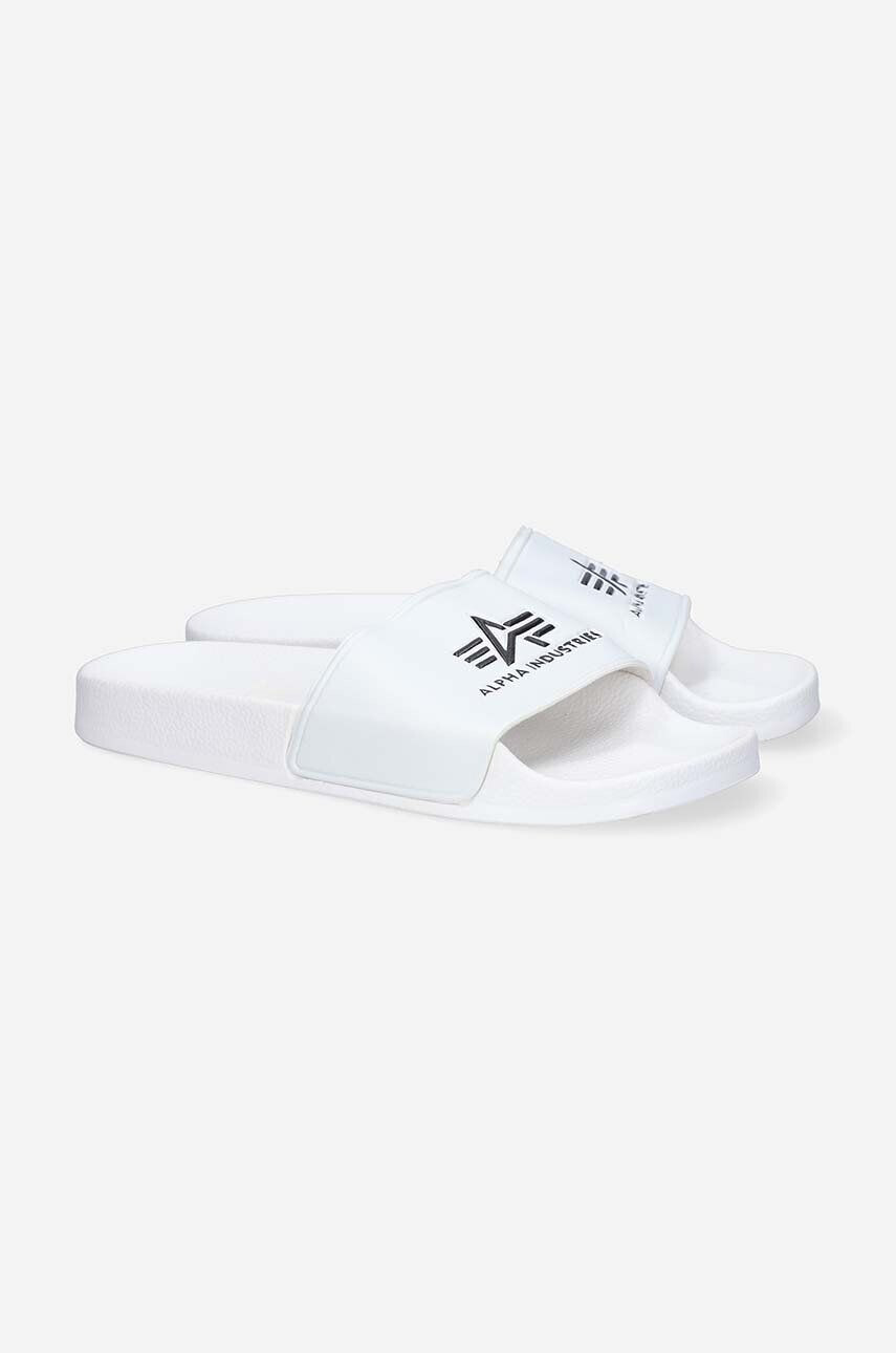 Alpha Industries Šľapky Slider 106956.09-white biela farba - Pepit.sk