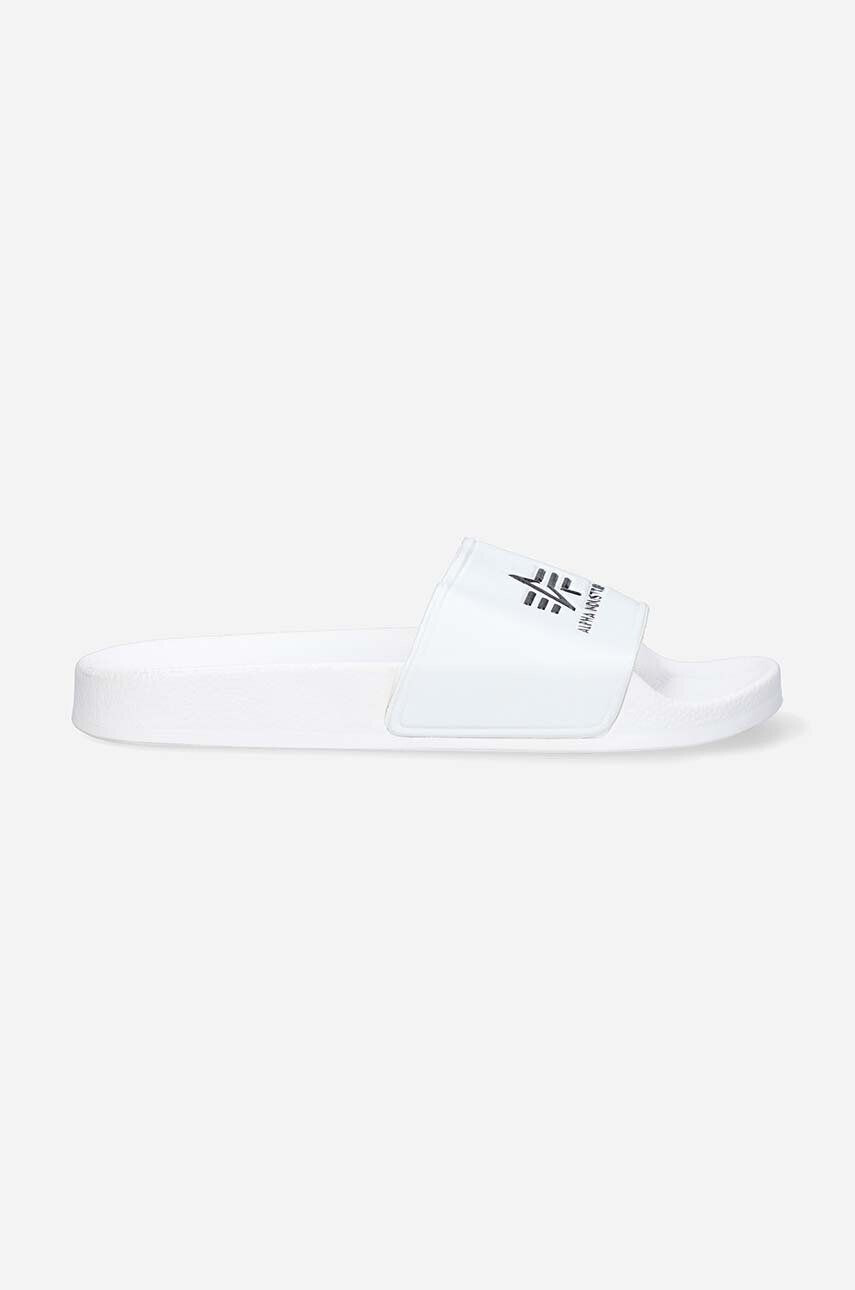 Alpha Industries Šľapky Slider 106956.09-white biela farba - Pepit.sk