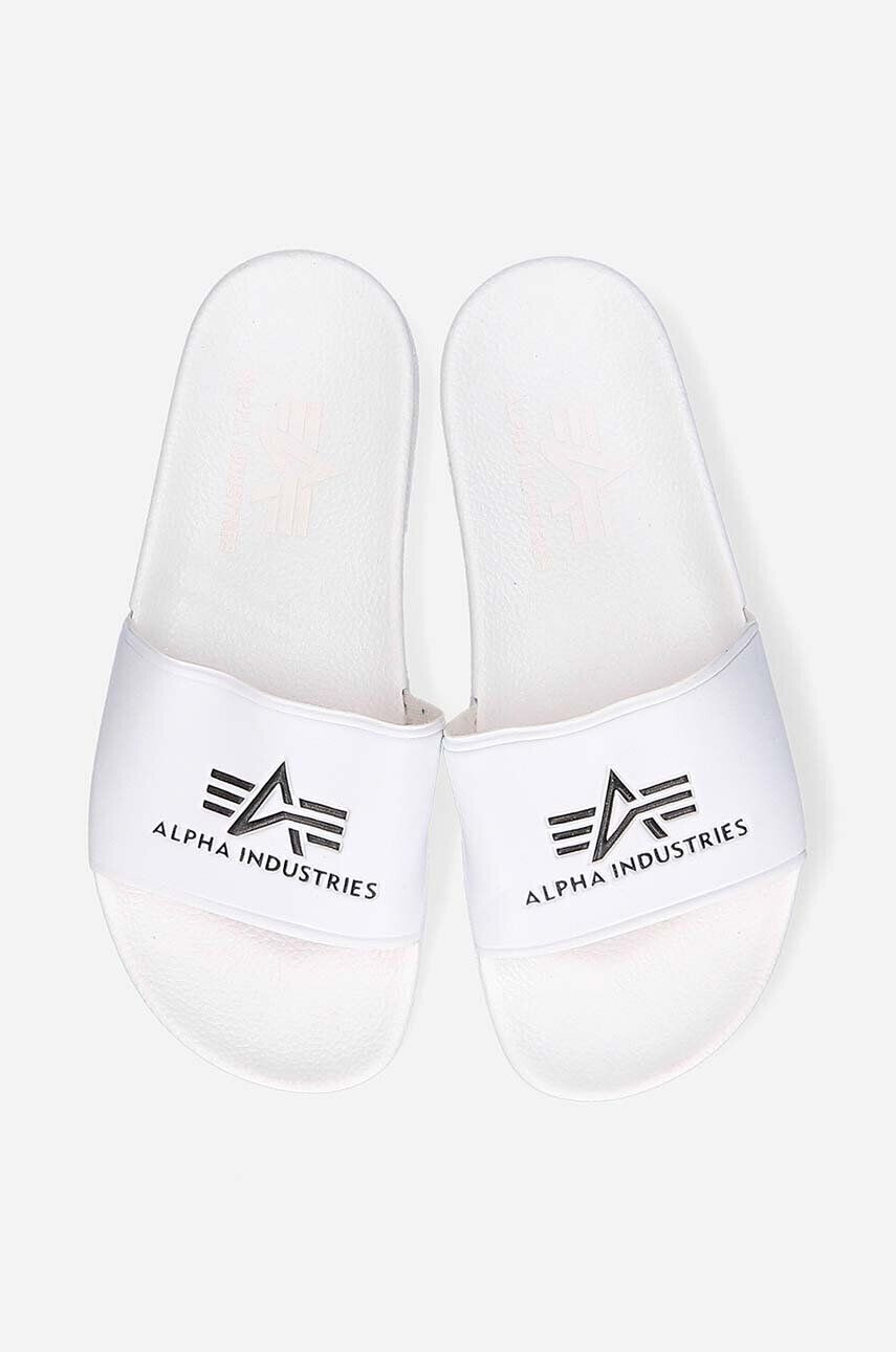 Alpha Industries Šľapky Slider 106956.09-white biela farba - Pepit.sk