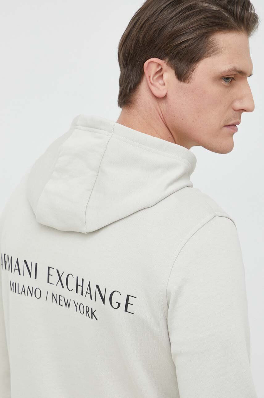 Armani Exchange Bavlnená mikina pánska tmavomodrá farba s nášivkou - Pepit.sk