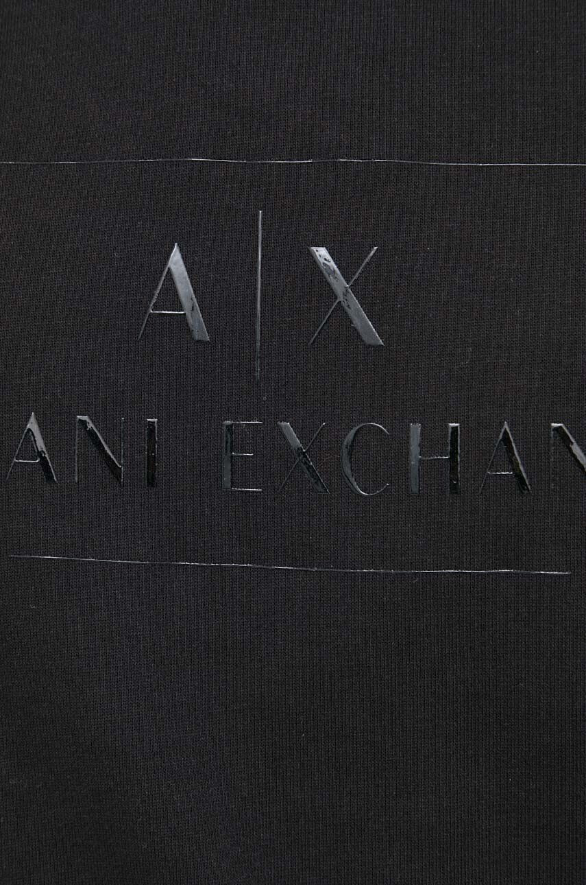 Armani Exchange Bavlnená mikina pánska tmavomodrá farba s nášivkou - Pepit.sk