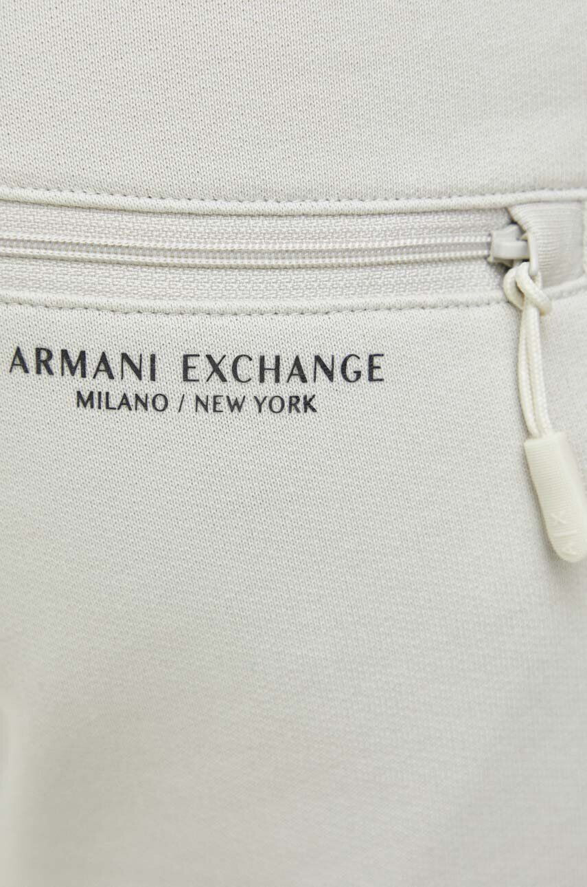 Armani Exchange Bavlnené šortky čierna farba s nášivkou stredne vysoký pás - Pepit.sk