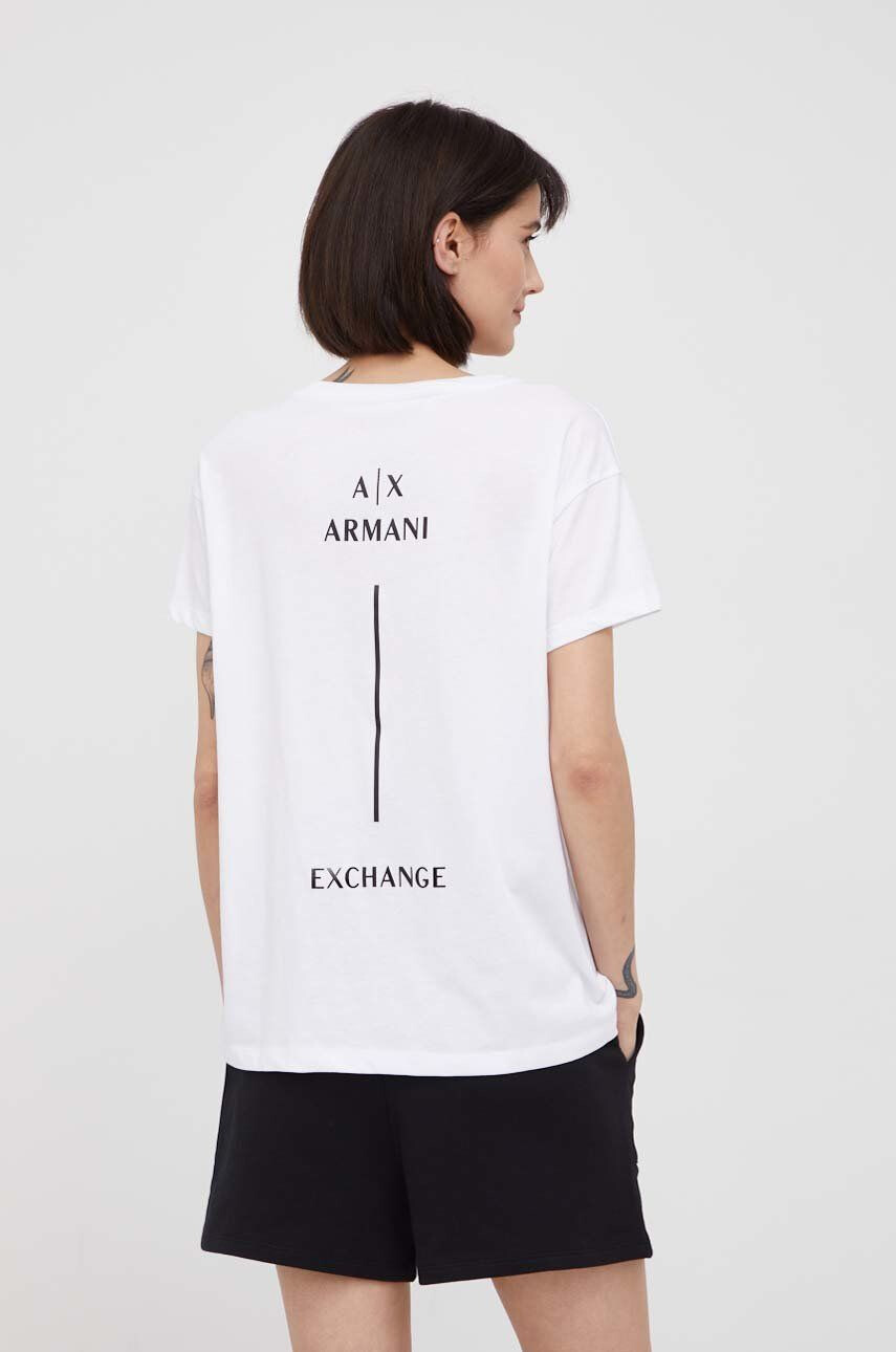 Armani Exchange Bavlnené tričko čierna farba - Pepit.sk