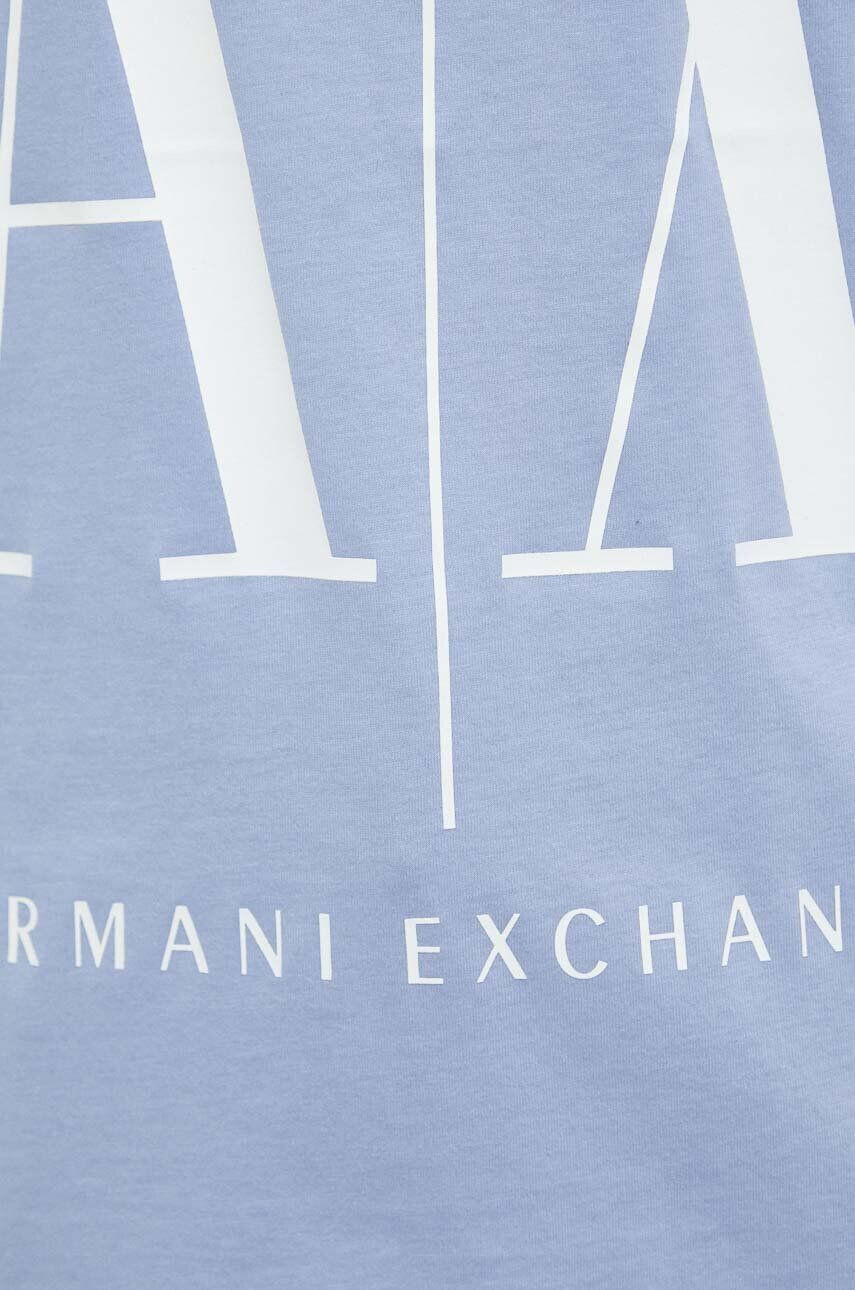 Armani Exchange Bavlnené tričko ružová farba - Pepit.sk