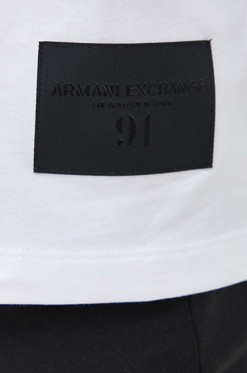 Armani Exchange Bavlnené tričko ružová farba - Pepit.sk