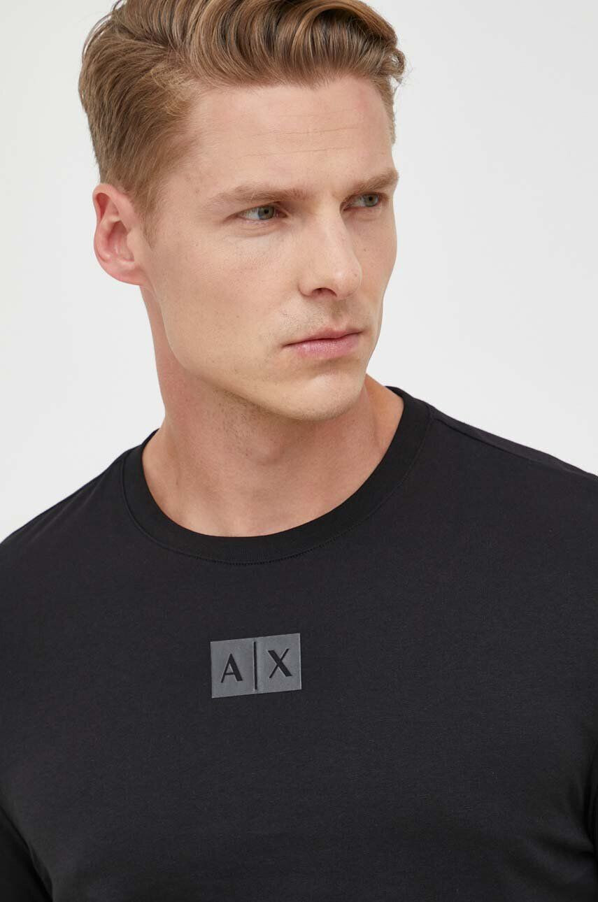 Armani Exchange Bavlnené tričko s dlhým rukávom - Pepit.sk