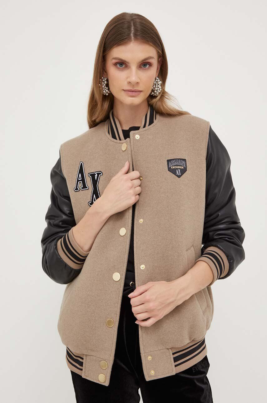 Armani Exchange Bunda bomber s prímesou vlny - Pepit.sk