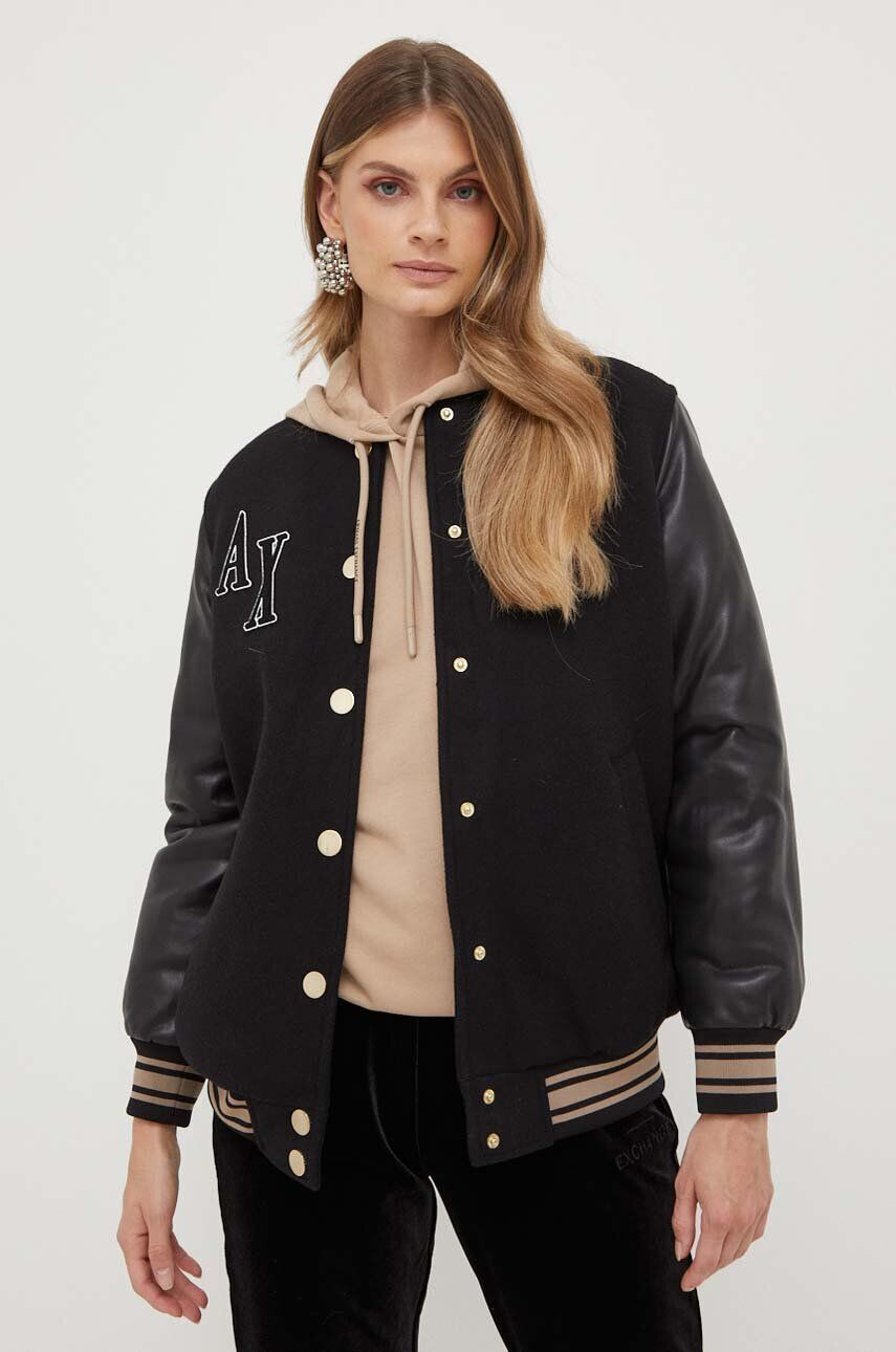 Armani Exchange Bunda bomber s prímesou vlny - Pepit.sk