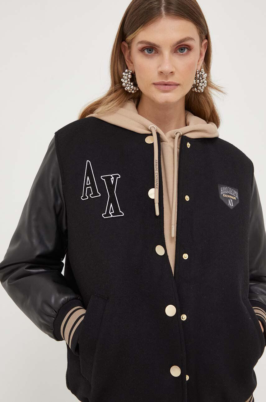 Armani Exchange Bunda bomber s prímesou vlny - Pepit.sk