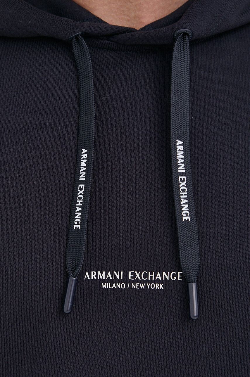 Armani Exchange Mikina pánska tmavomodrá farba s potlačou - Pepit.sk