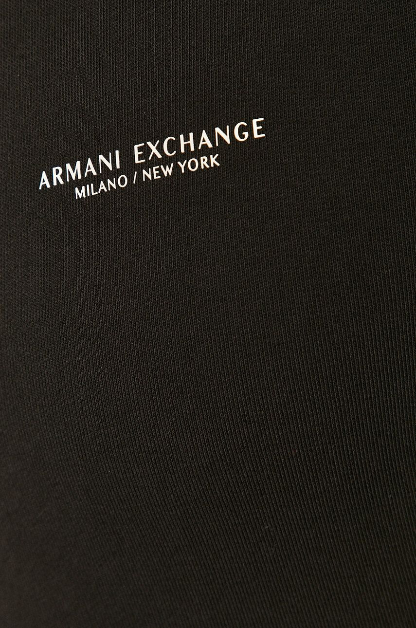 Armani Exchange Mikina pánska čierna farba s potlačou - Pepit.sk