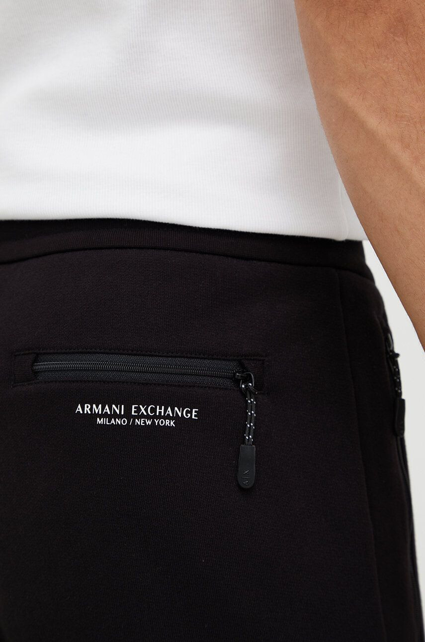 Armani Exchange Nohavice pánske čierna farba - Pepit.sk