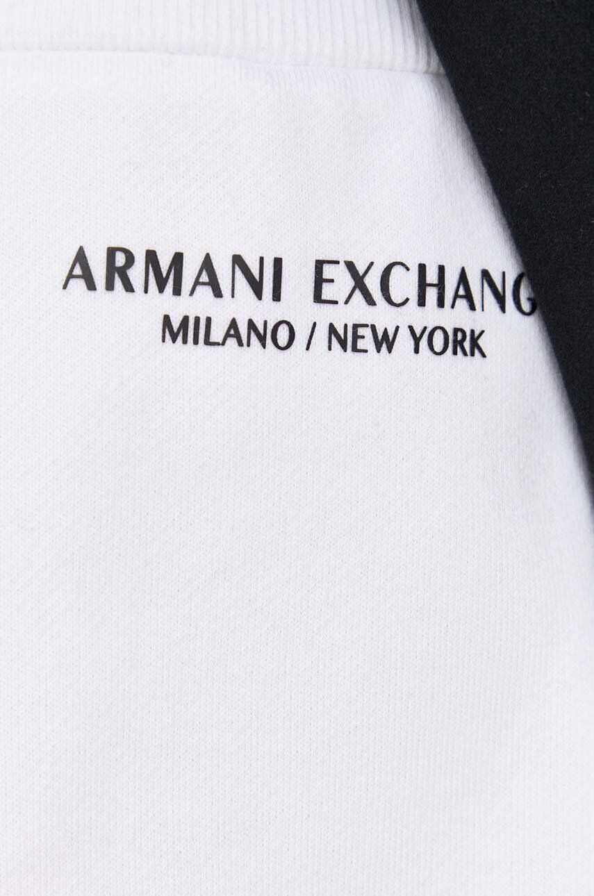 Armani Exchange Šortky dámske biela farba jednofarebné vysoký pás - Pepit.sk