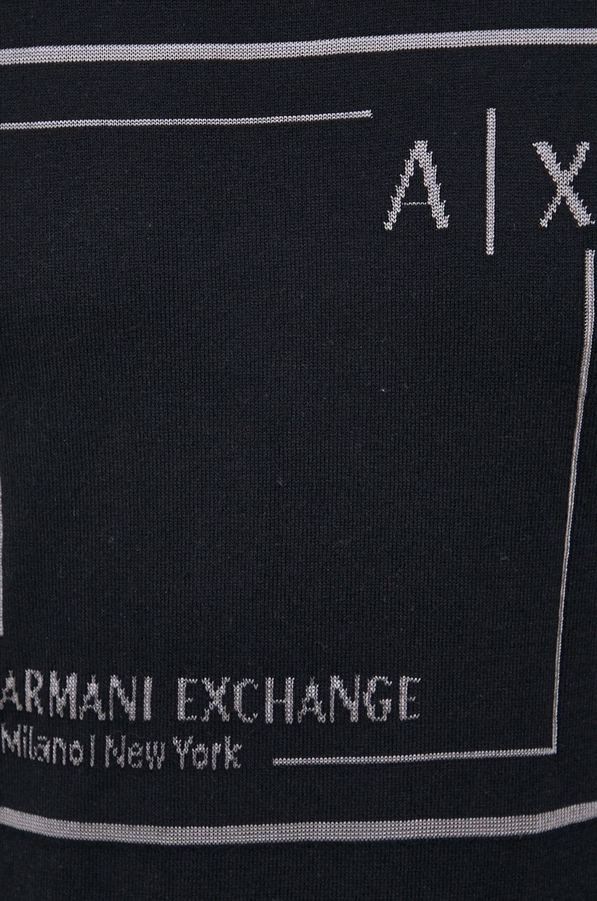 Armani Exchange Sveter s prímesou kašmíru čierna farba tenký - Pepit.sk